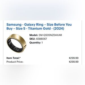 Samsung Galaxy Ring - Gold and Black